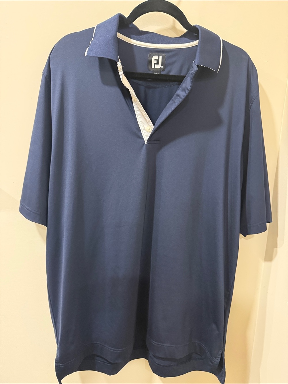 FootJoy Men’s Navy Polo with White Trim
